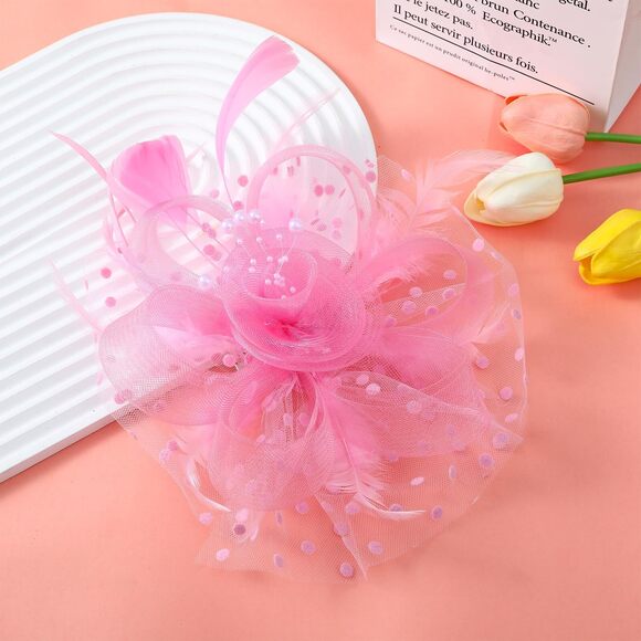 5895 Fascinators Hats For Women Classic Satin Tea Party Headwear Fascinator - Picture 6 of 6